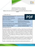 Syllabus Del Curso Caracterizacion de Contaminantes Atmosfericos - Copia