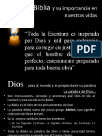 1 de 19 La Biblia y su Importancia en nuestras vidas