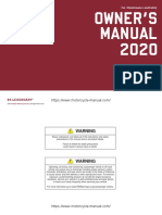 2020 Indian Chief, Vintage, Springfield, Chieftain, Roadmaster, Jack Daniels Owner's Manual PDF