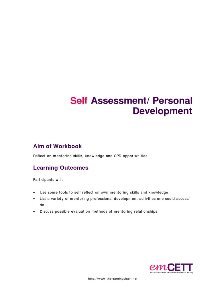 Mentoring Skills Self-Assessment Workbook | PDF | Teacher Education ...