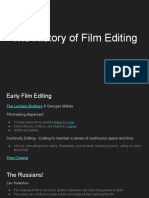 The History of Film Editing