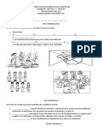 Examane Artistica Tercer Grado IV PARCIAL