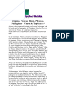 Filipino, Pilipino, Pinoy, Pilipinas, Philippines - What's The Difference?