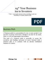 Pitching Your Business Idea To Investors