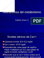 Alteraciones del metabolismo del calcio