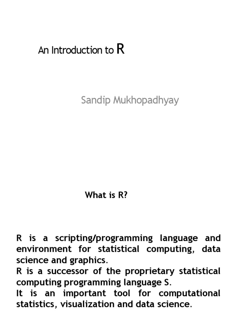 Overview of R Programming Basics | PDF | Array Data Structure | Matrix ...