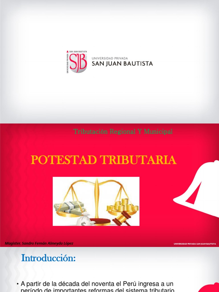 Potestad Tributaria en Perú: Regional y Municipal | PDF | Impuestos | Pagos