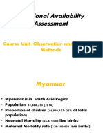 Emotional Availability Assessment: Course Unit: Observation and Evaluation Methods