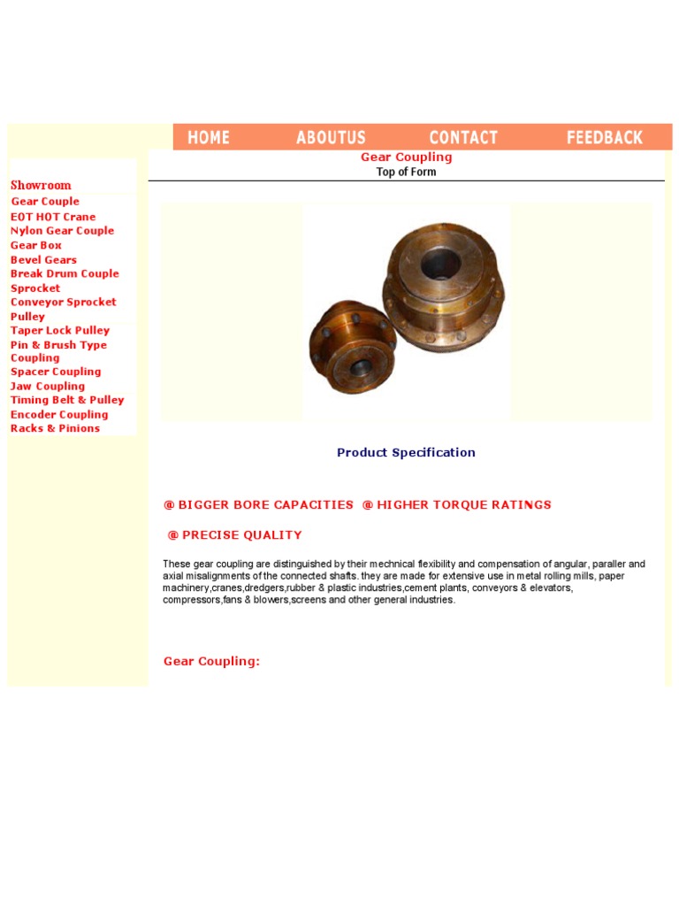 Gear Coupling Selection Guide & Specifications PDF Gear Kinematics