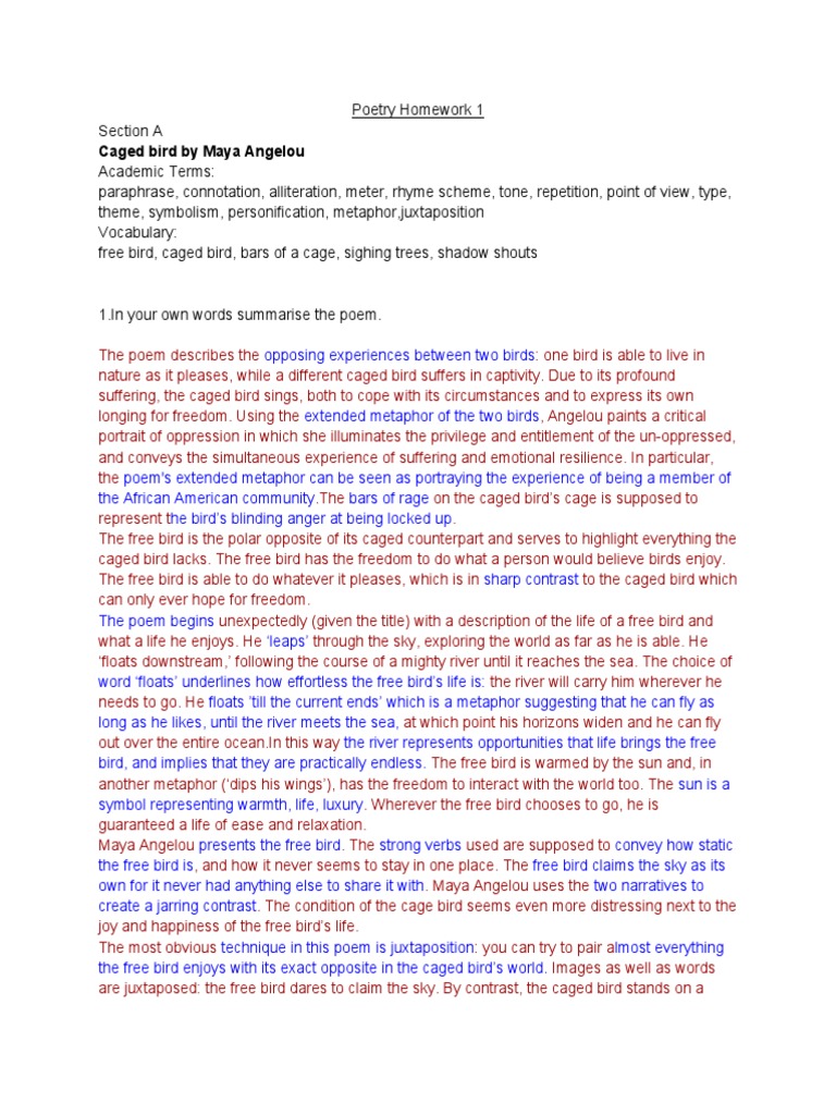 Poetry Homework 1 Answers Pdf Poetry Anger