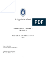 ST Cyps Grade 12 P1 June 2017