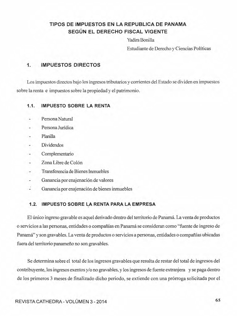 Tipos de Impuestos PDF | PDF | Impuesto sobre la renta | Impuestos