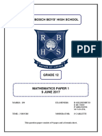 Rondebosch Boys' High School: Senior Certificate