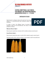 Project Report On Extra Neutral Alcohol With Maize As Raw Material