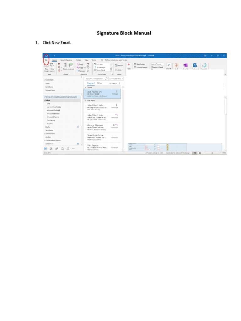 Creating an Email Signature Block | PDF