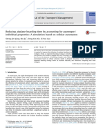 Reducing Airplane Boarding Time by Accounting For Passengers - Qiang (2014)