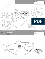 Baby Shark Worksheet Color PDF