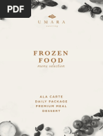 Frozen Food Menu