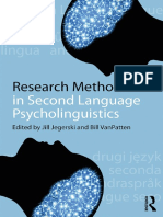 Research Methods in Second Language Psycholinguistics - 2013 PDF
