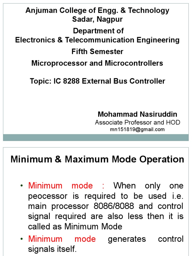 IC 8288 Bus Controller Overview | PDF | Input/Output | Central ...