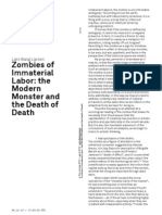 Zombies of Immaterial Labor The Modern Monster & The Death of Death - Lars Bang Larsen