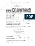 ME6505 Dynamics of Machinery Solving Problems Part B Force Analysis