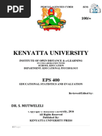 KEnyatta University Notes EPS 400 Education Statistics PDF