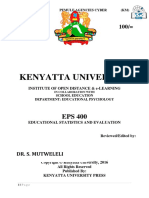 KEnyatta University Notes EPS 400 Education Statistics PDF