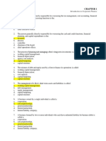 Introduction To Corporate Finance (Test Question With Answers)