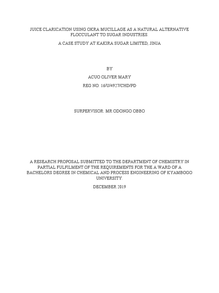 Okra Project Acuo PDF Calcium Sugarcane