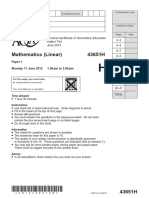 Mathematics (Linear) 43651H: General Certificate of Secondary Education Higher Tier June 2012