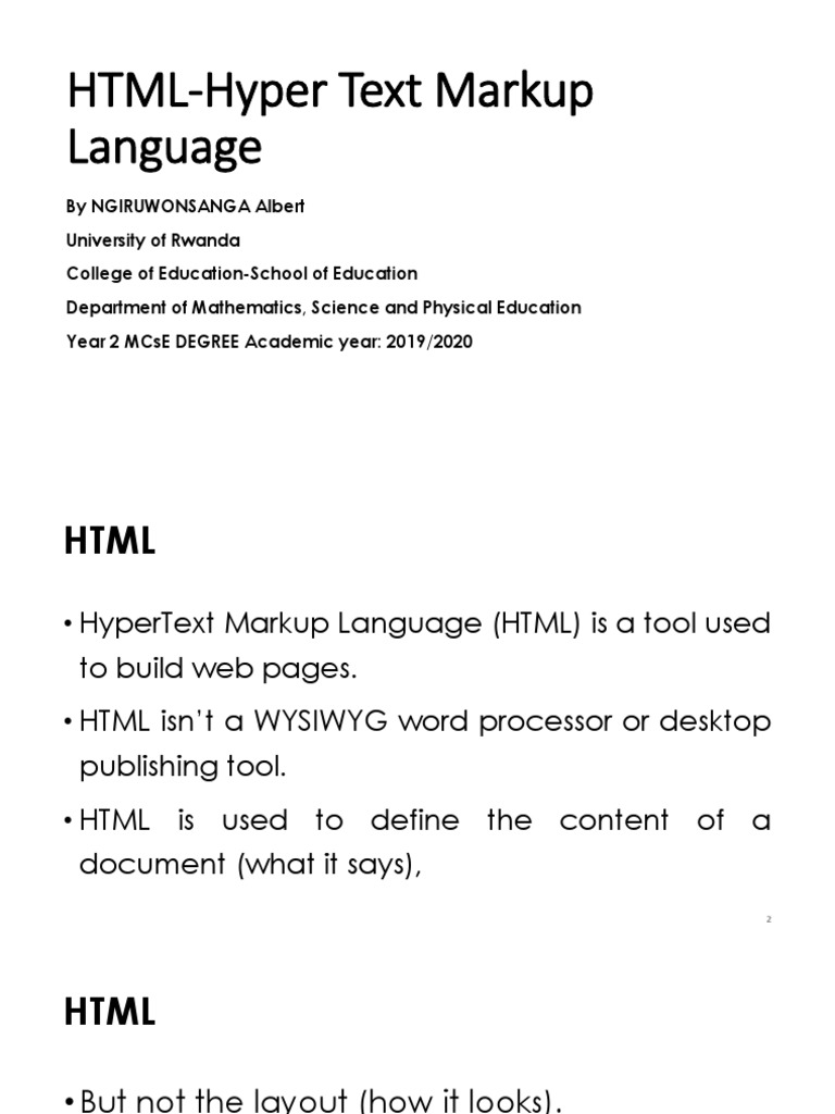 HTML-Hyper Text Markup Language | PDF | Html | Html Element