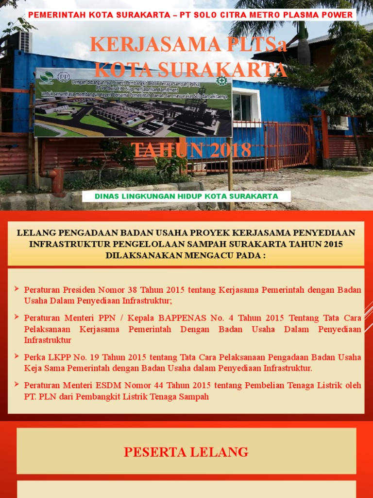 Kerjasama Pltsa Kota Surakarta Tahun 2018 Dlh Surakarta Pdf