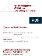 Market Intelligence - APMC Act. New EXIM Policy of India
