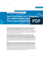 Ocean Energy and Deep-Sea Minerals Summary Indonesian