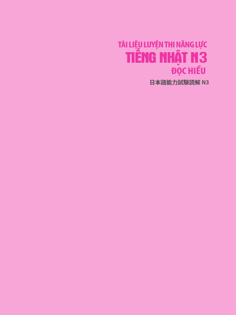 Tai Lieu Luyen Thi N3 Doc Hieu 8618 Pdf