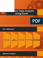 Business Data Analysis Using Excel: Prof. Samarjit Gill