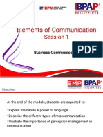 Elements of Communication: Session 1