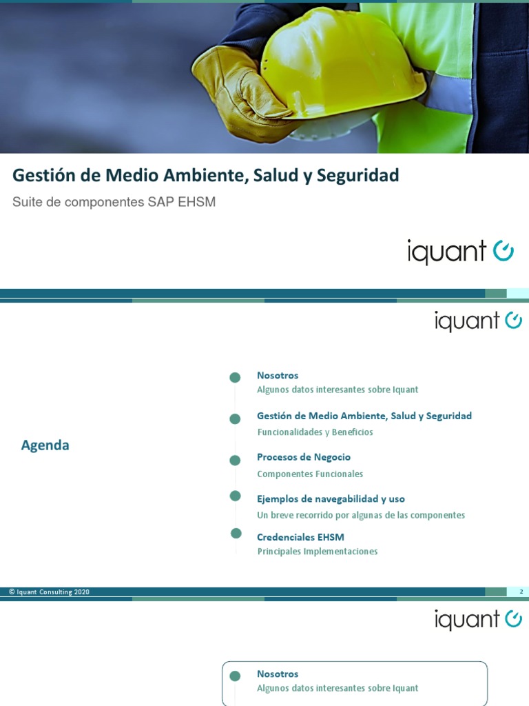 EHSM - Medio Ambiente Salud y Seguridad - Iquant PDF | PDF | Sap Se ...