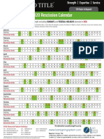 2020 Rescission Calendar: Rescission Ends at Midnight Excluding Sundays and Federal Holidays Denoted in