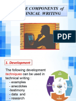 Iv. Five Components of Technical Writing Iv. Five Components of Technical Writing