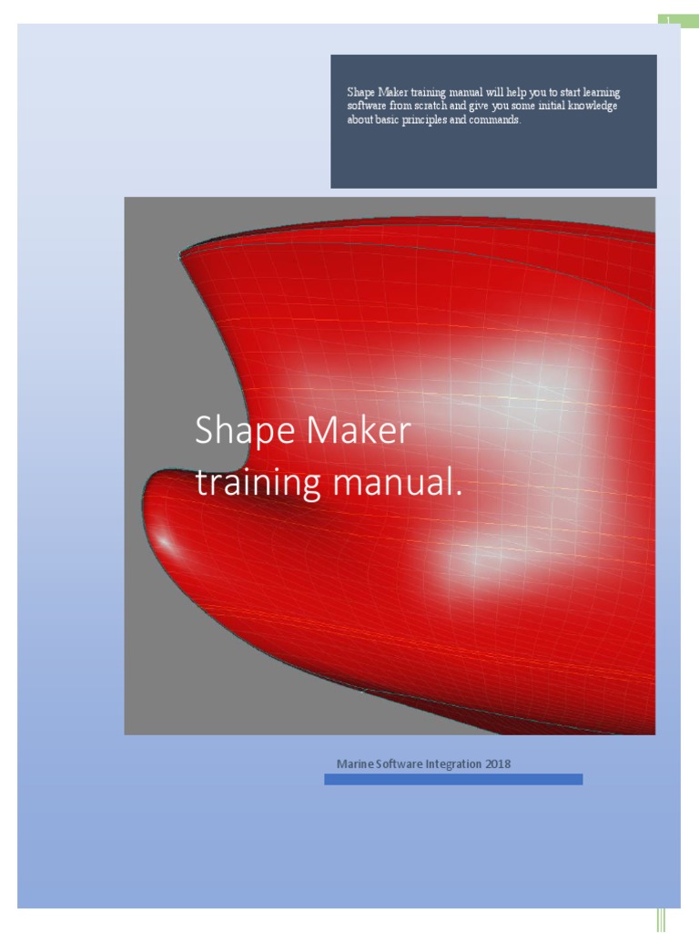 Shape Maker Training Manual.: Marine Software Integration 2018 | PDF ...