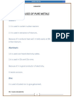 Uses of Pure Metals: Sodium