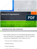 Ethics of IT Organizations: INFS 452 - Computer Ethics & Society