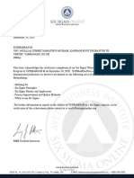 Six Sigma White Belt Certification-Six Sigma White Belt Certification Letter of Acknowledgement 33719 PDF