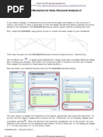 Using Pro/ENGINEER Mechanica For Early Structural Analysis of Frameworks