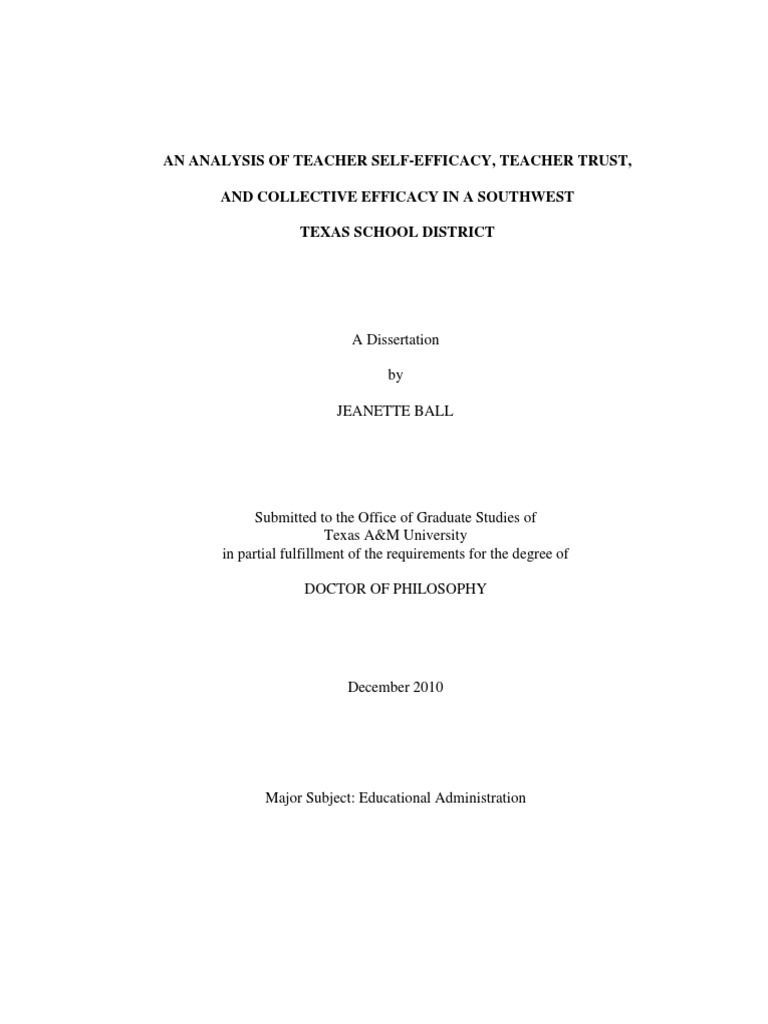 Analysis of Self-Efficacy | PDF | Self Efficacy | Occupational Burnout