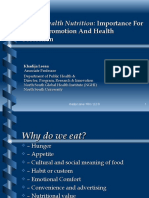 Lec - 9 Public Health Nutrition and Importance For Health Promption