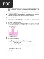 Capillarity:: Expression of Capillary Rise