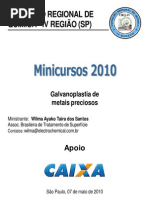 MINICURSO GALVANOPLASTIA